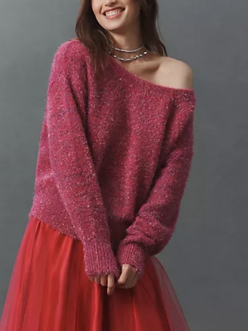 Nwt long sleeve tinsel sweater